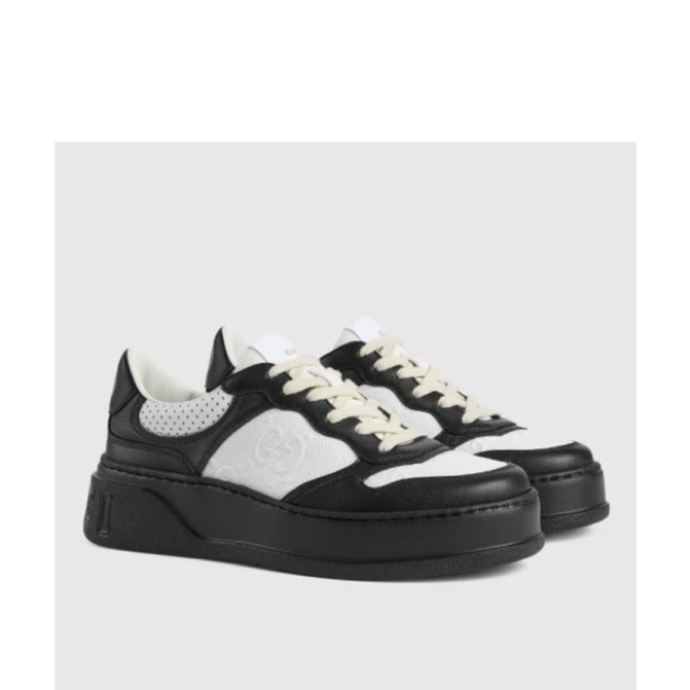 Gucci Shoes | Authentic Gucci Dali Soft Sneakers Size 7.5 | Color: Black & White